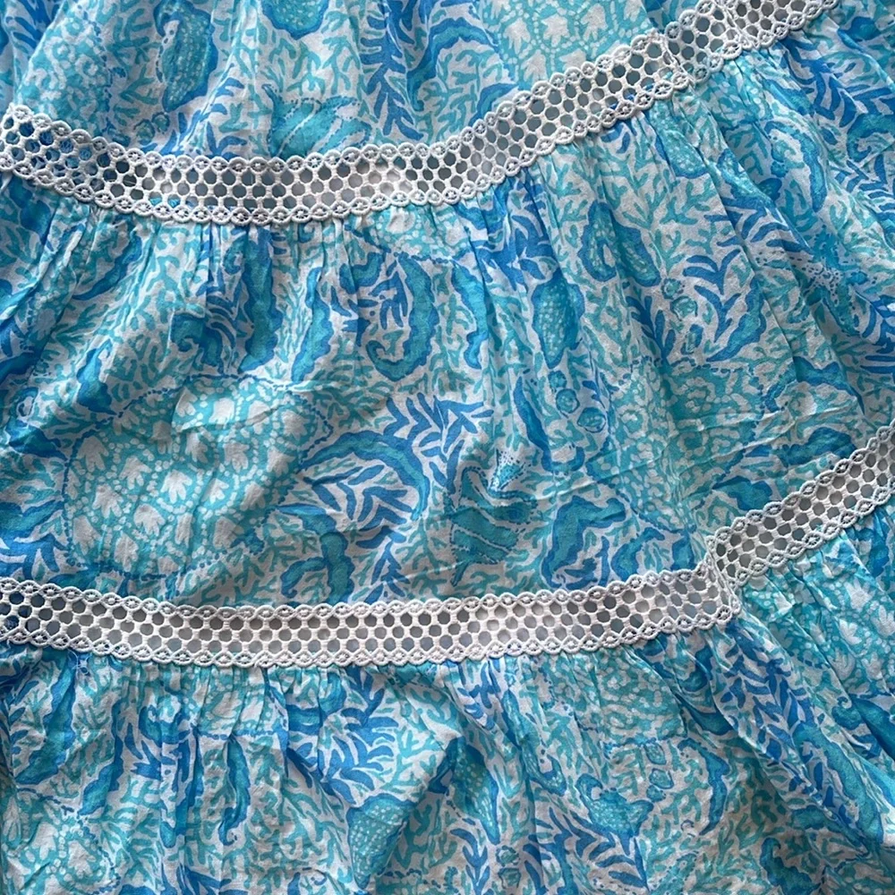 Lilly Pulitzer Kelvina Strapless Smocked Dress - White Goombay Grooves NWT XL - Picture 4 of 7